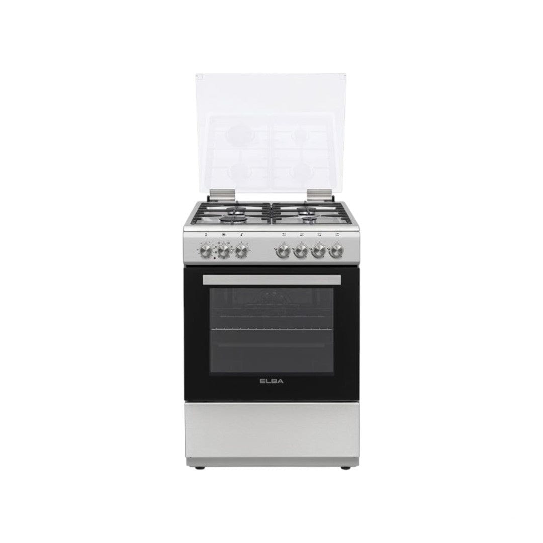 Elba Gas Stove Elba 60CM Stainless Steel 4 burner Cooker with Electric Oven-04/66CL (7526344884313)