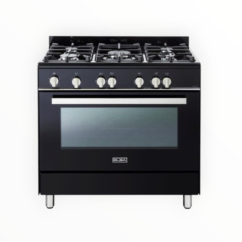 Elba 90cm 5 burner Classic Full Gas Cooker Black 01/9CX828B