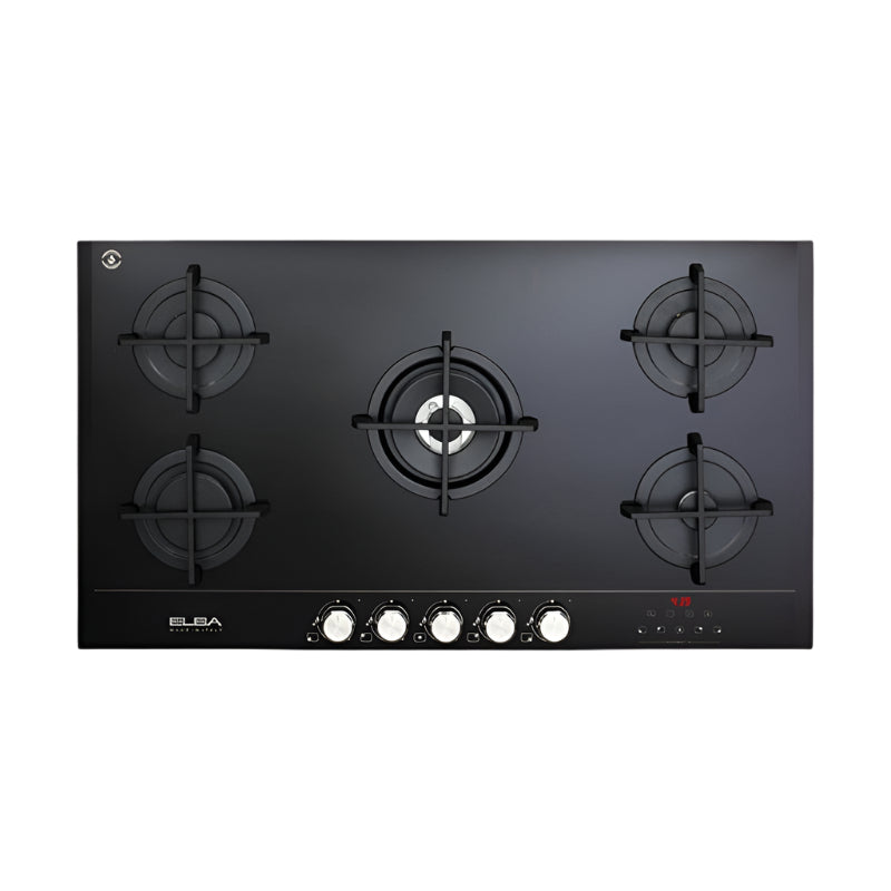 Elba Gas Stove Elba 90cm Black Ceran Smart Gas Hob Elio 95G-Matic (7400831811673)