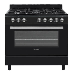 Elba Gas Stove Elba 90cm Black Gas stove 04/96cl 827b (7311393292377)