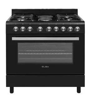 Elba Gas Stove Elba 90Cm Black Gas Stove 727B (7311372517465)