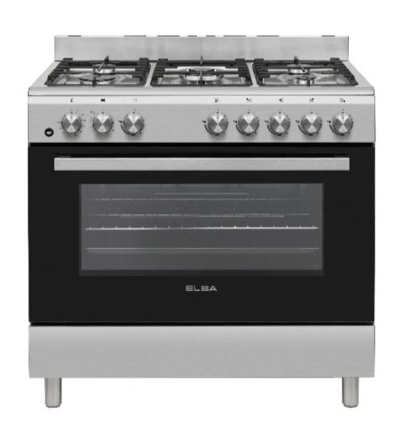 Elba Gas Stove Elba 90cm Silver Gas stove 04/96cl 828 (7311377465433)