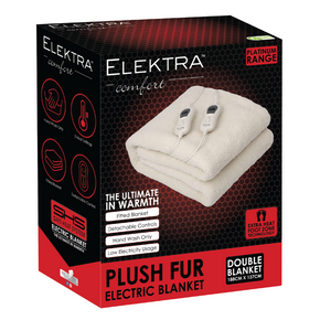 Elektra ELECTRIC BLANKET Single Elektra Electric Blanket Fur Fitted Acrylic (7311673393241)