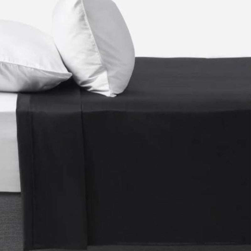 Emirates Sheeting Fabrics Plain Sheeting White 76X68 T144 Black 240 cm (7886881882201)