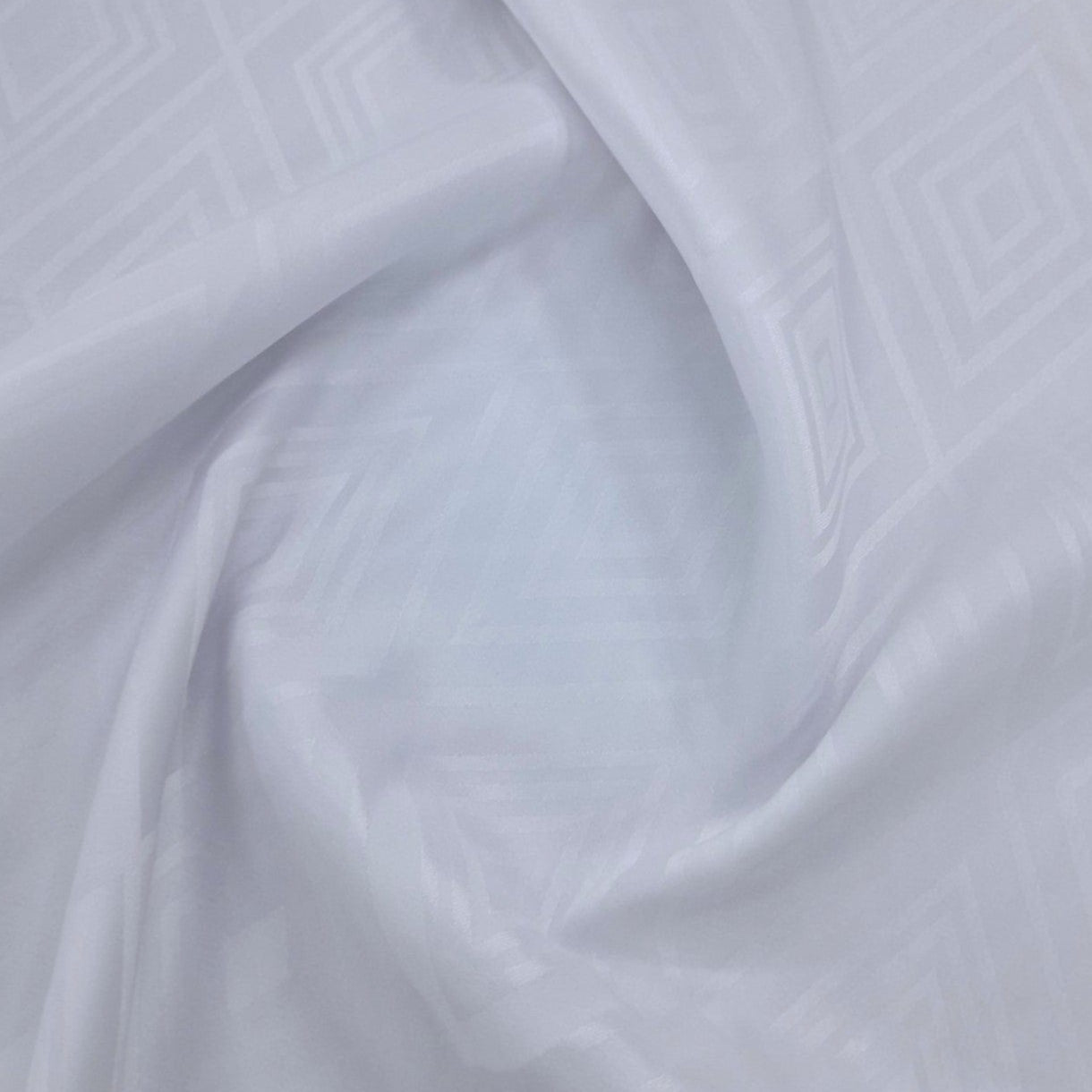 Emirates Tetiles Tabling Fabric White Jacquard Tabling Design 2 Diamond Collection 280 cm