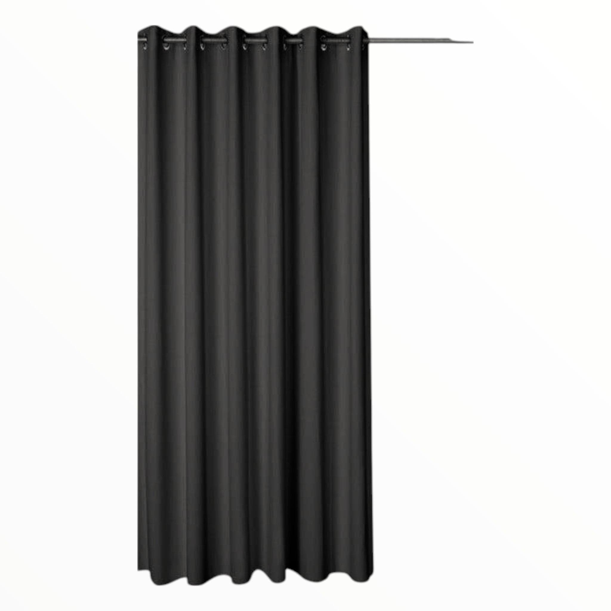 Emirates Textiles Curtain Fabrics Fabric Woven Blockout Black 280 cm