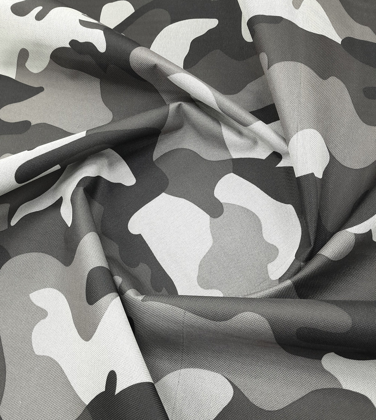 Emirates Textiles Outdoor Canvas Charcoal Printed Oxford Waterproof Canvas Camouflage Fabric 600D 145 cm