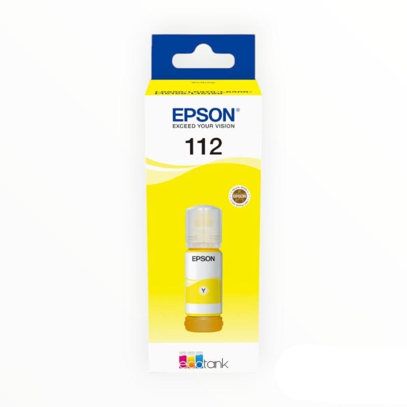 Epson Printer Ink Epson 112 EcoTank Yellow Ink Bottle Original Single-pack (7790819442777)