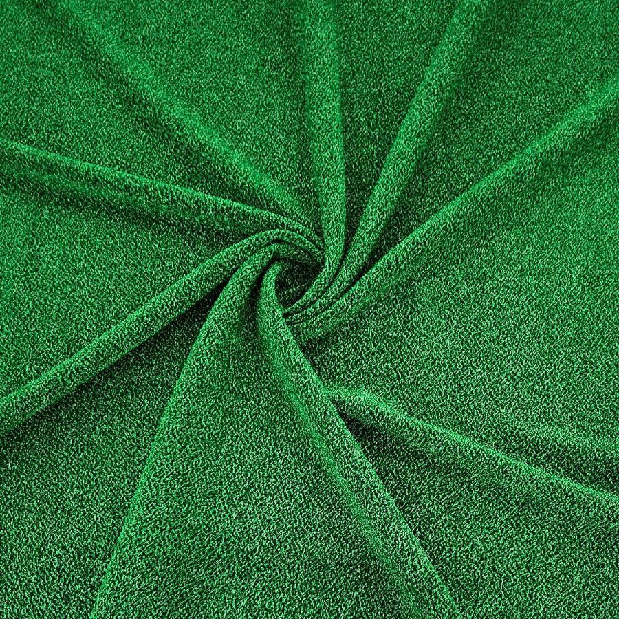 EVENING WEAR Dress Fabrics Emerald Green Disco Inferno Glitter Fabric 150cm