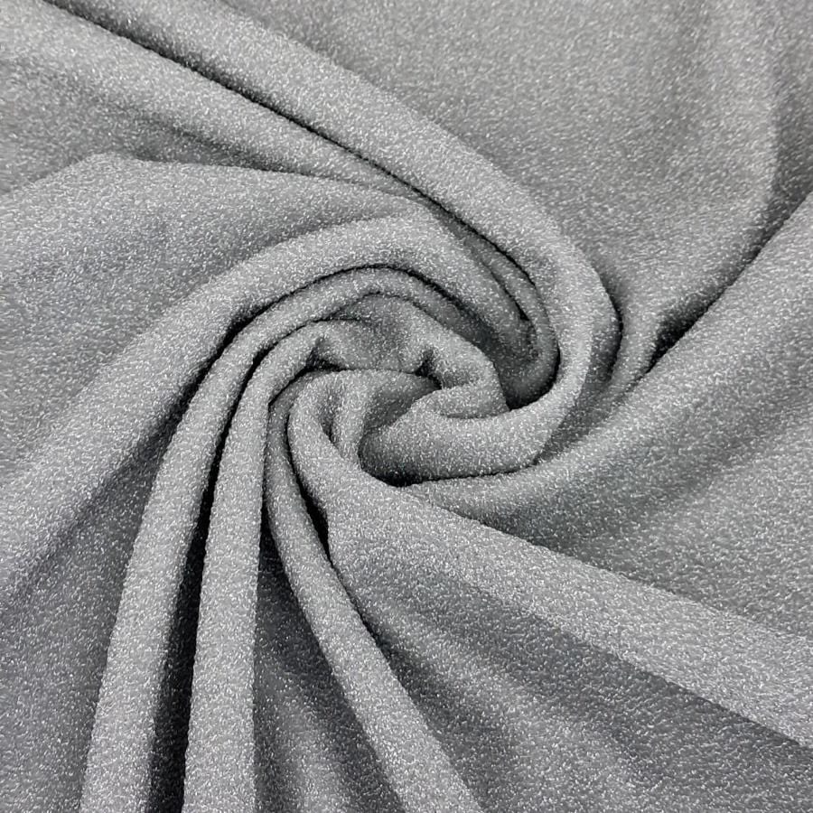 EVENING WEAR Dress Fabrics White Silver Disco Inferno Glitter Fabric 140cm (7263406260313)