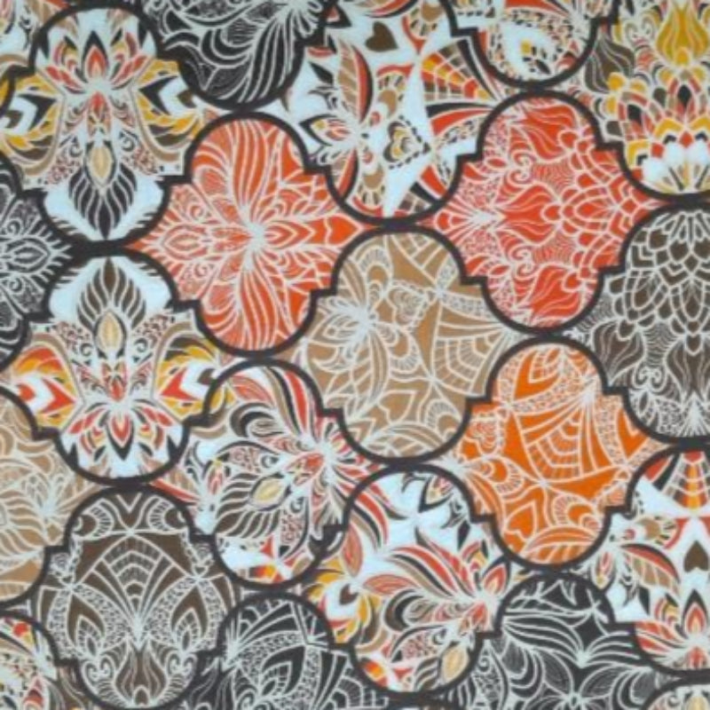 EVTEKS 100% Sheeting Brown 100% Printed Cotton Percale Sheeting 240 cm (7877836243033)