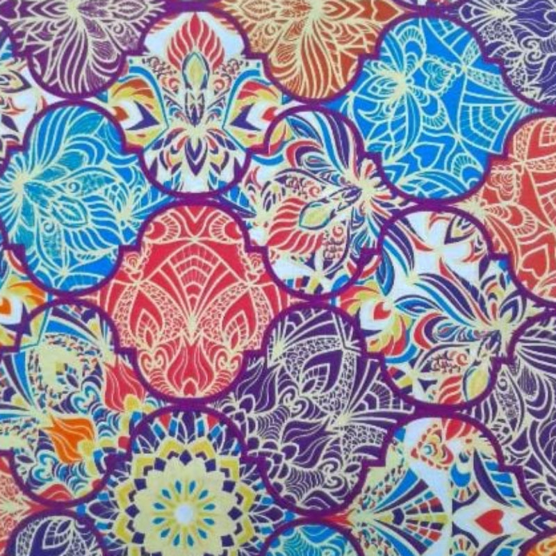 EVTEKS 100% Sheeting Purple 100% Printed Cotton Percale Sheeting 240 cm (7877836243033)