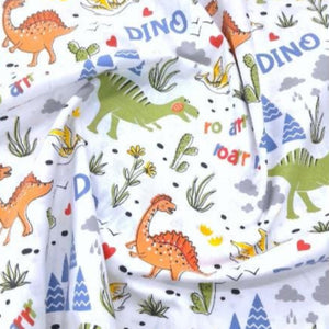 EVTEKS Sheeting Fabrics 100% Printed Cotton Percale Sheeting Dinosaurs 240cm