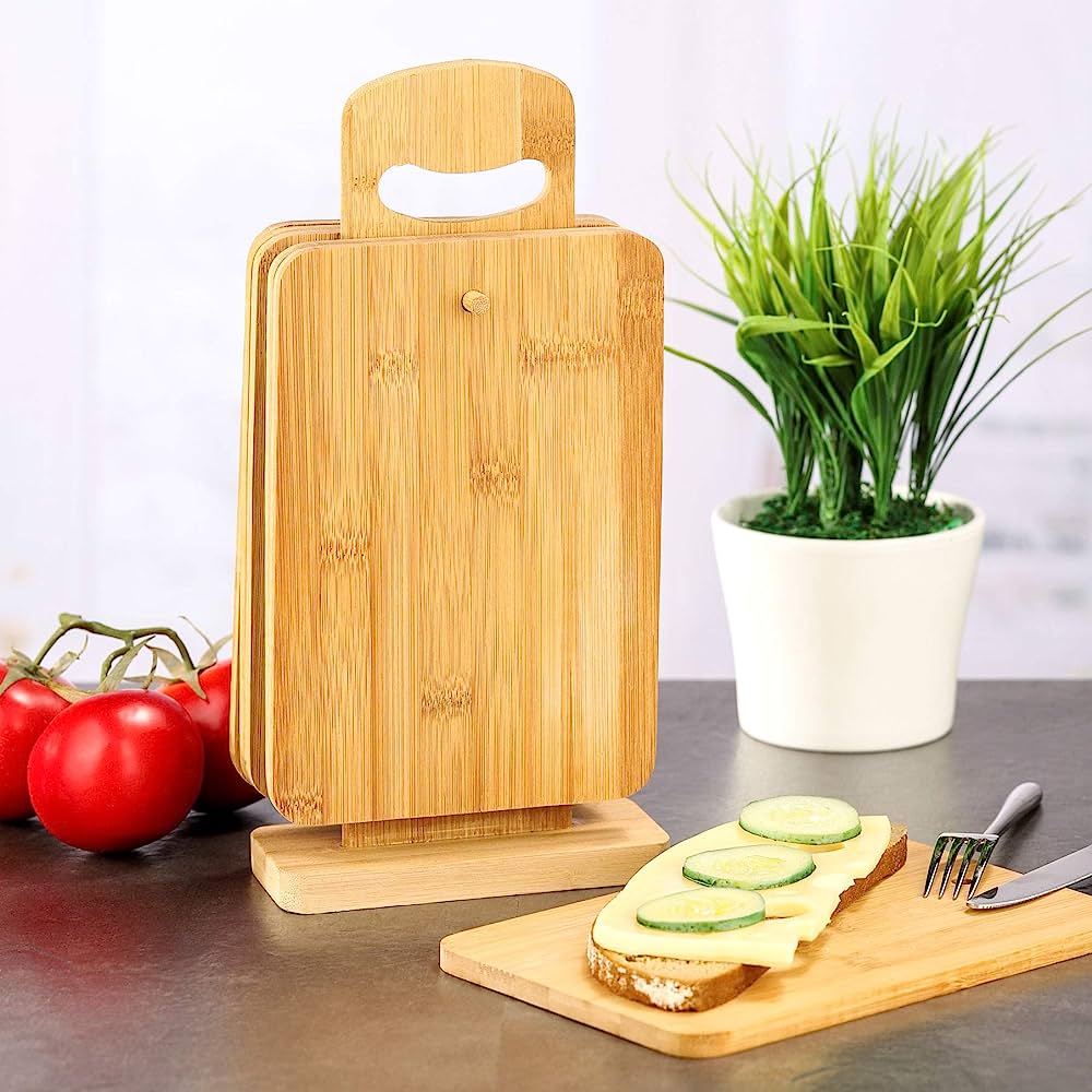 Excellent Houseware CHOPPING BOARD Excellent Houseware Bamboo Cutting Board 7 Piece 21084 (6928682844249)