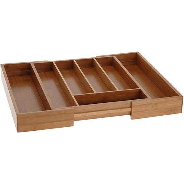 Excellence Homeware Bamboo Extendable Cutlery Tray 21010