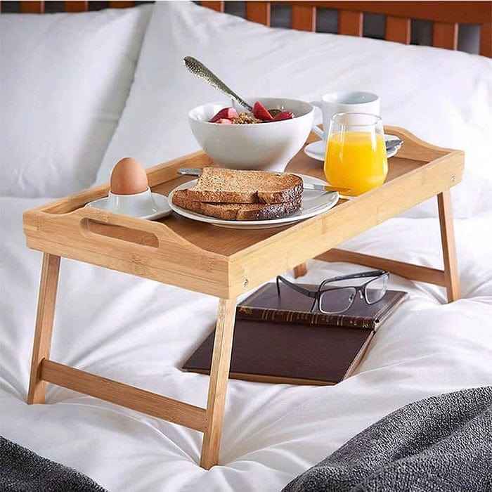 Excellent Houseware Excellent Houseware Bamboo Serving Tray For Bed 50x30cm (7312495116377)