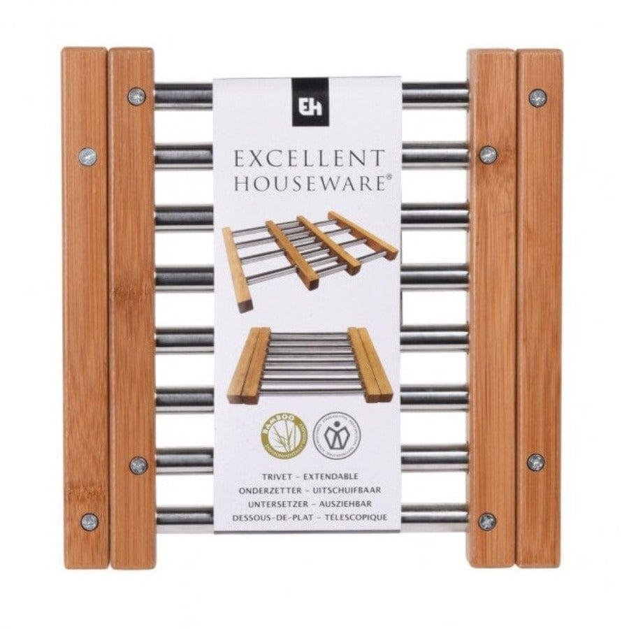 Excellent Houseware Plate Bamboo Excellent Houseware Placemat Extendable Stand For Hot Pot Dishes (7309624016985)