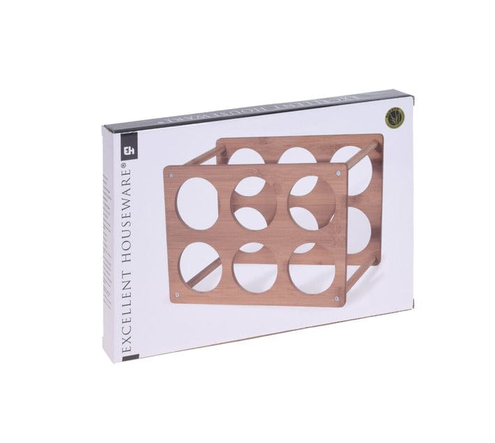 Excellent Houseware Wine Rack Excellent Houseware Wine Rack Bamboo 6 Bottles (6929485299801)