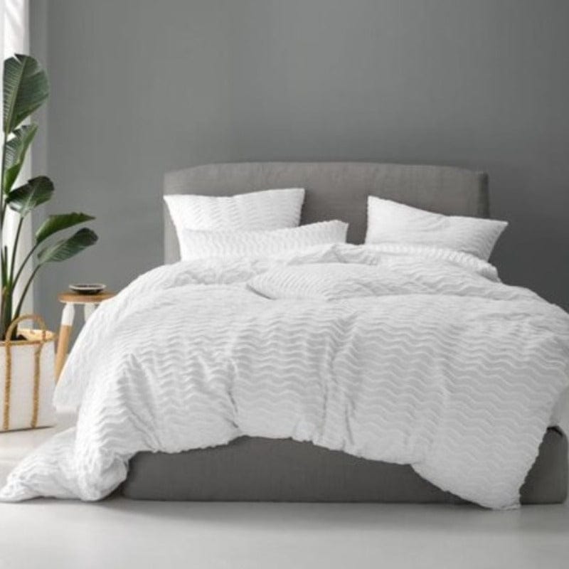 Linen House Duvet Cover Queen Linen House White Tathra Duvet Cover Set (2143982911577)