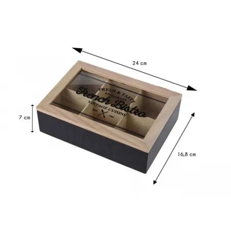 MHC World MUG Fresh & Tasty Wooden Tea Box 240X168X70MM HZ1911120 (6571466489945)