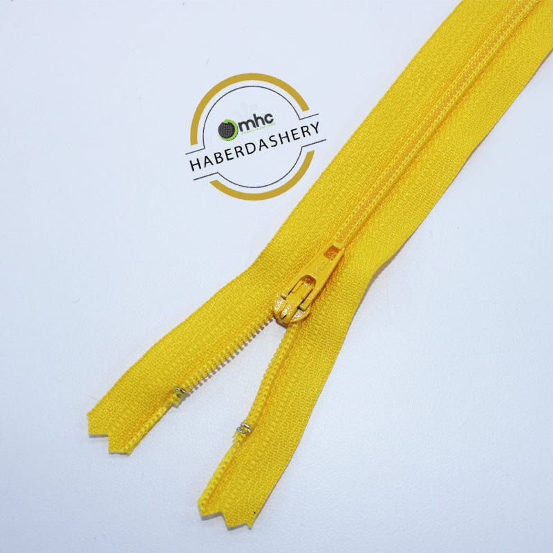 YKK ZIPS Habby Yellow Ykk Nylon Zips 40cm (7021680623705)