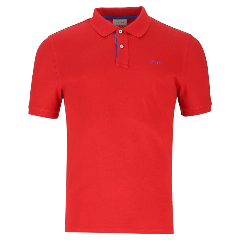 GANT Golf T Shirt Gant Regular Fit Contrast Pique Golfer Fashion Red (7635828834393)