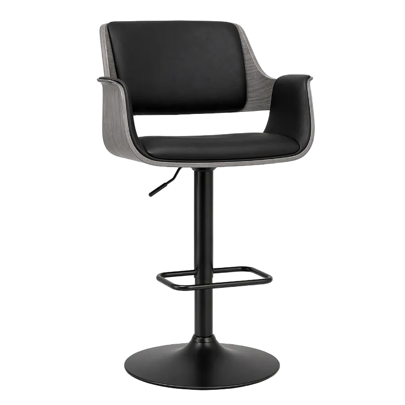 Jost Bar Stool Pu Black W/Black Matt Legs JY3060-L