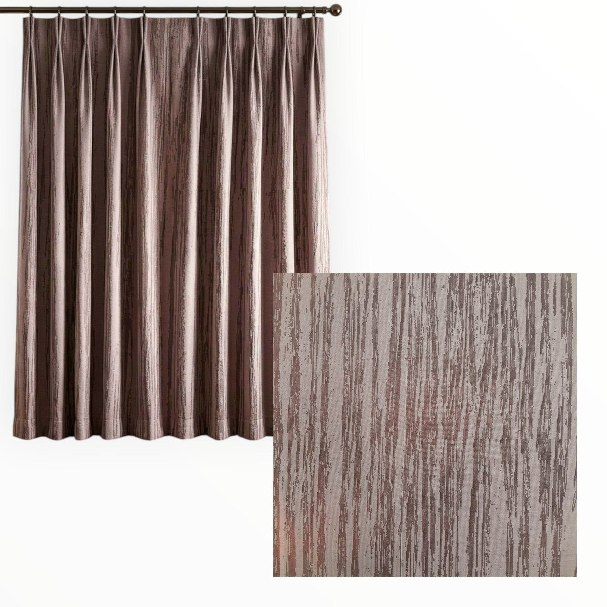 Fabric Turkish Curtain 2 Tone Stripe 280 cm.