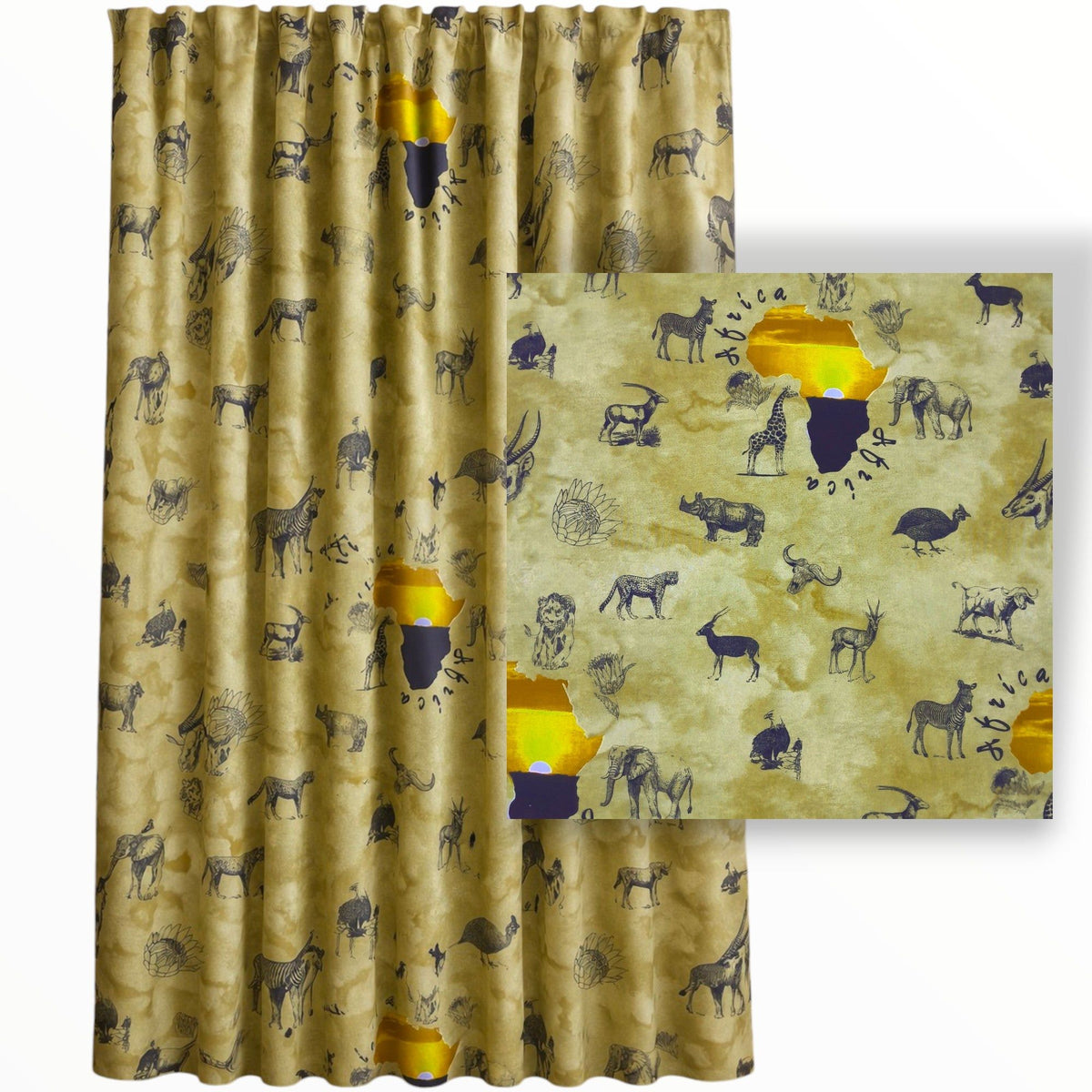 Fabric Cotton Canvas African Sunset 280 cm.