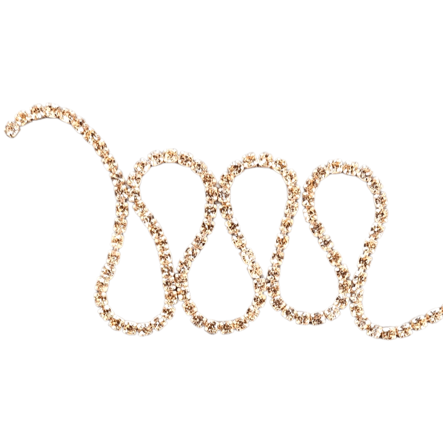 MHC WORLD Trimmings Rose Gold Diamante Trim SS-16D