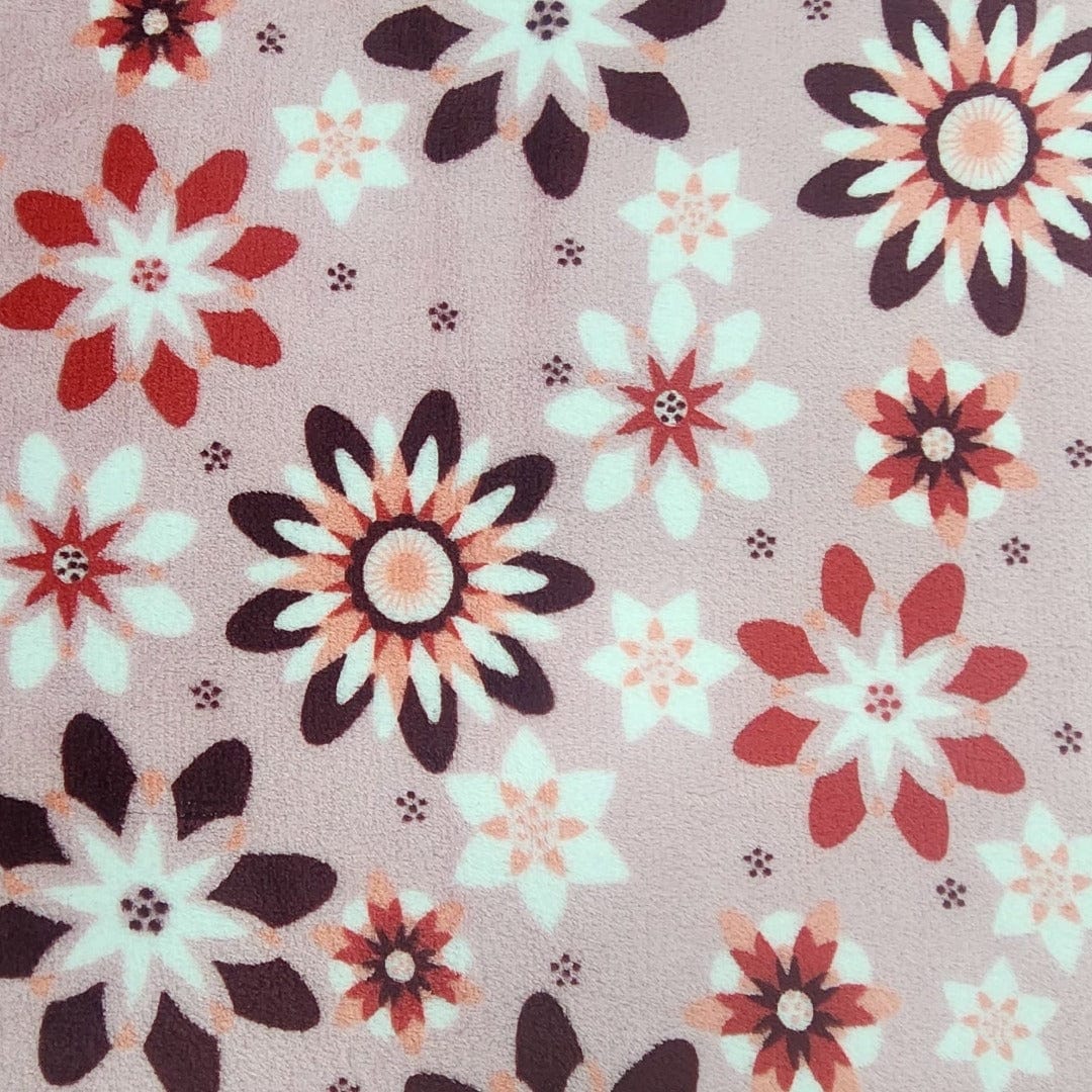 Fleece Blankets Printed Mongolian Fleece Fabric Floral 150cm (7564608012377)