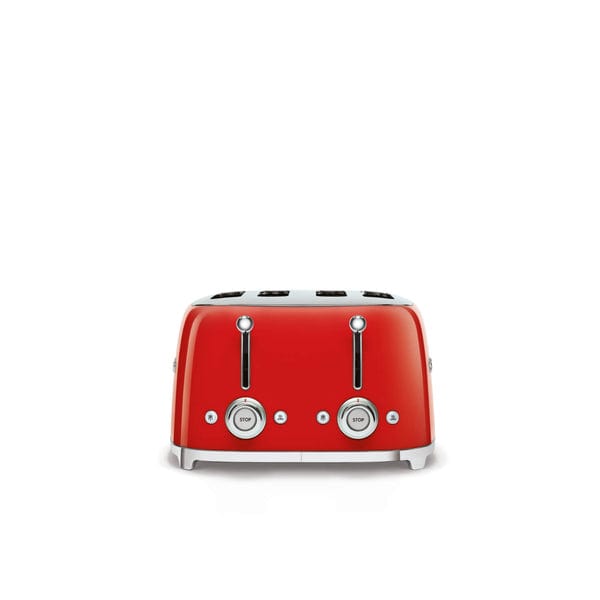 smeg Toaster Smeg Kettle & 4 Slice Toaster Set Red (7401233186905)