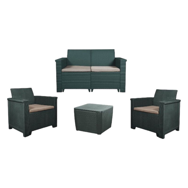 Contour Jabulani Outdoor Patio Set 4-Piece Graphite