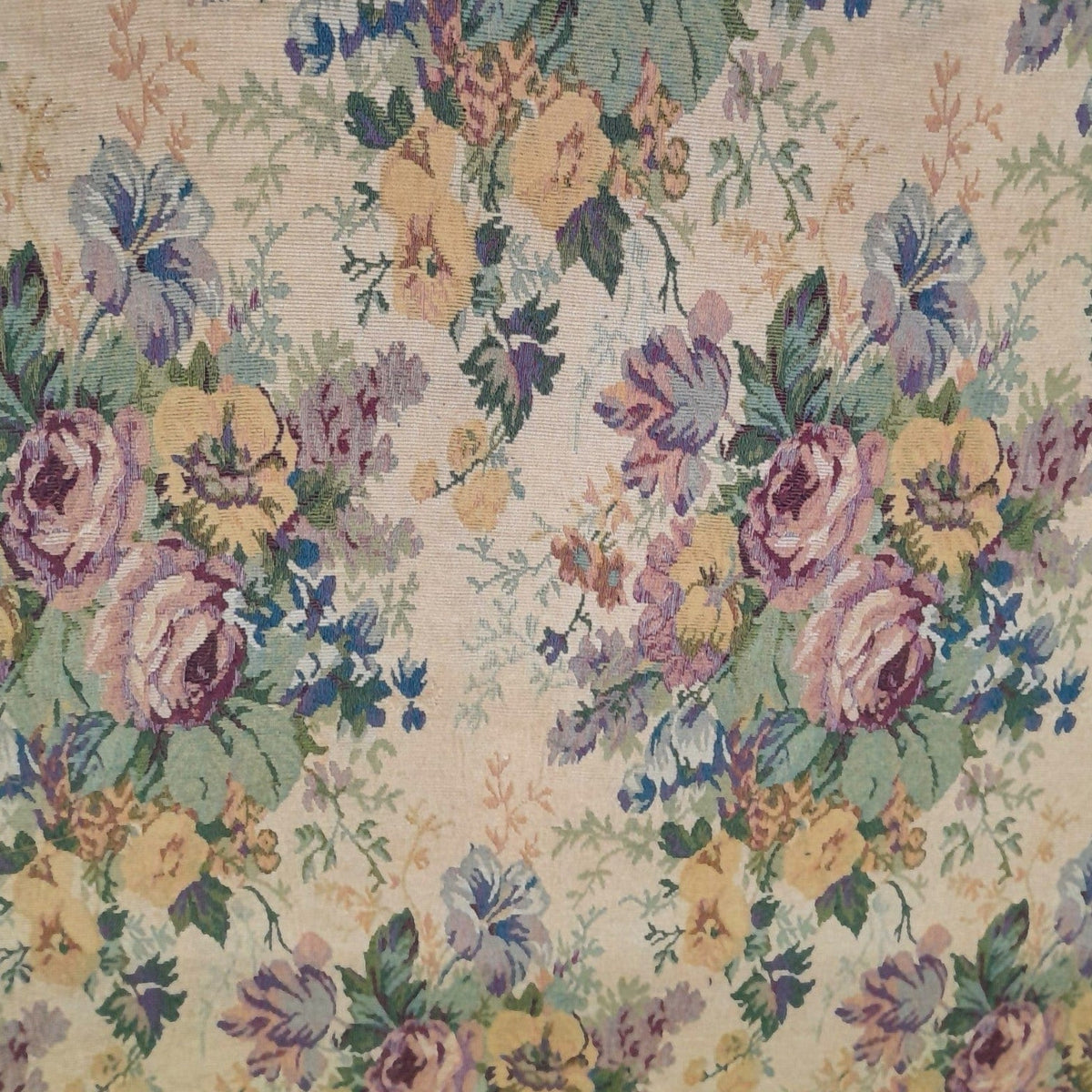 Sullies Upholstery Fabric Upholstery Barcelona Tapestry Fabric Floral 6 Yellow 140 cm