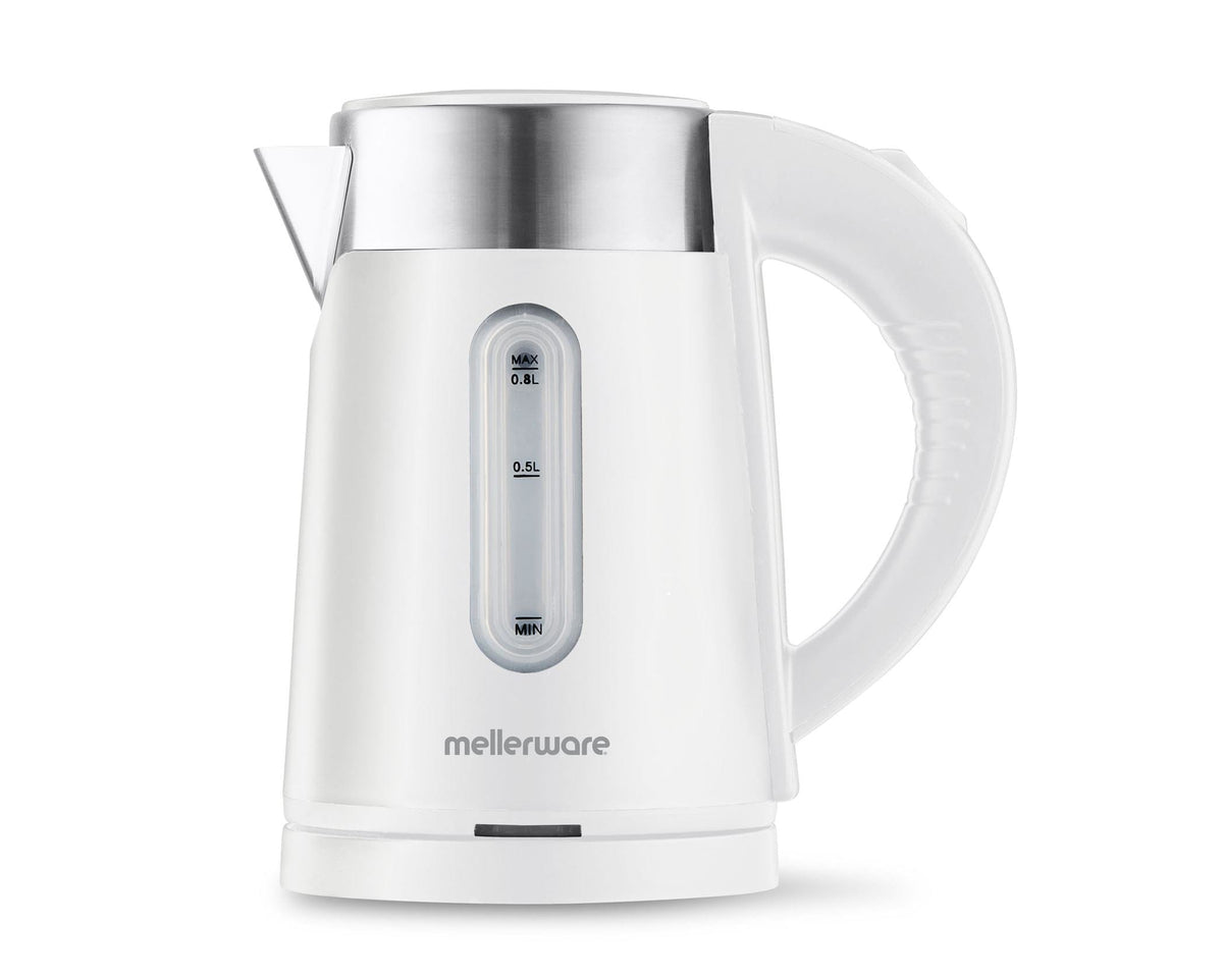 Mellerware KETTLE Mellerware Kettle Double Wall Cordless Stainless Steel 0.8L Siena Compact White 22008WH (7913196585049)