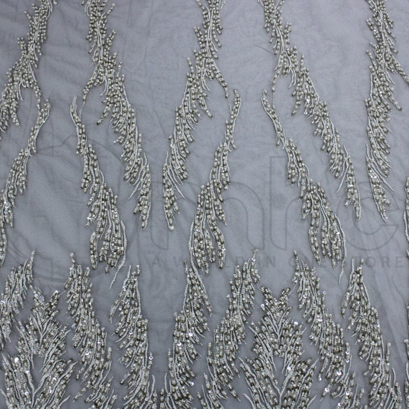 BRIDAL FABRIC Fabric Beaded Lace Fabric 120cm (7121800593497)