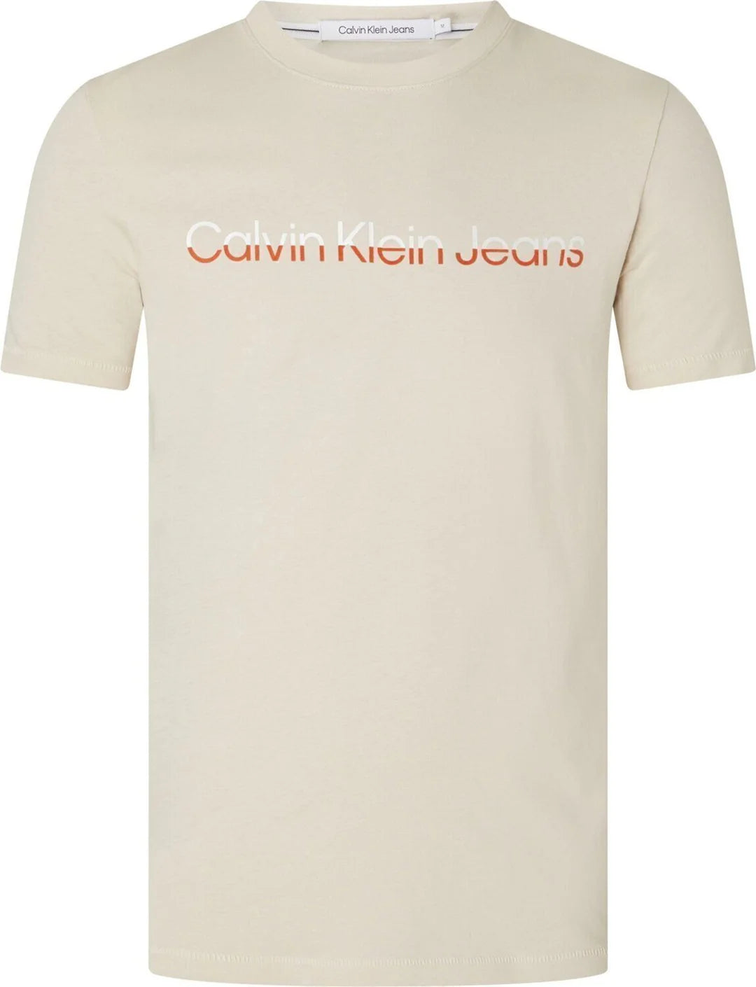 Calvin Klein Mixed Institutional Tee Beige