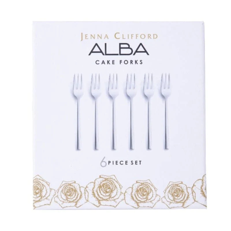 Jenna Clifford CUTLERY Jenna Clifford Alba 6 Piece Cake Fork Set JC7149 (2061593247833)