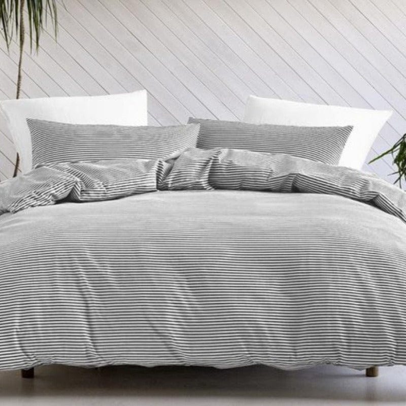 Linen House Duvet Cover Queen Linen House Oria Graphite Duvet Cover Set (4737670840409)