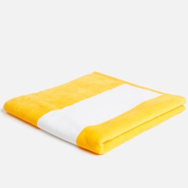 Linen House TOWEL Linen House  Beach Towel Yellow Cabana 80X160 (4779579834457)