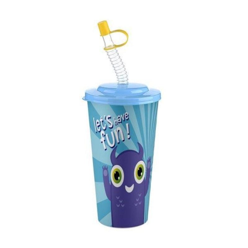Titiz Plasticware Titiz So Cute Cup With Straw 650ML (4768570376281)
