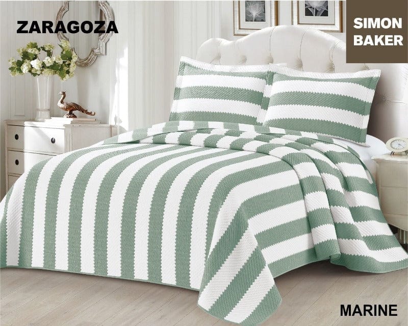 SIMON BAKER BEDSPREAD Simon Baker Zaragoza Jacquard Bedspread Marine (6595086188633)