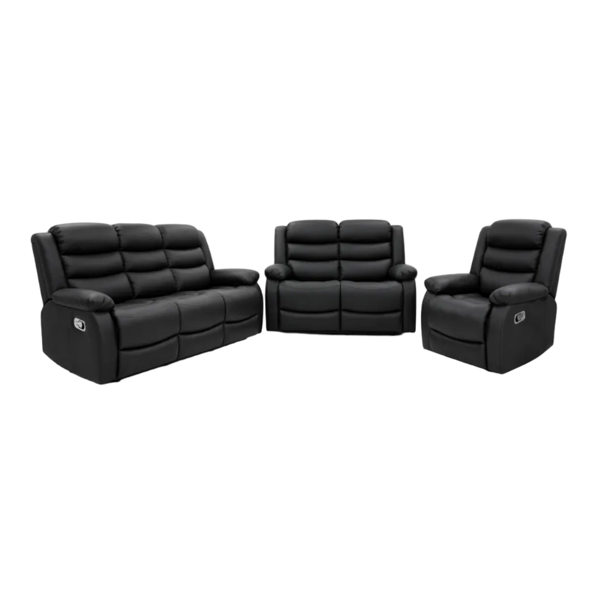 Fiona 3 Action Black Lounge Suite 3pc.