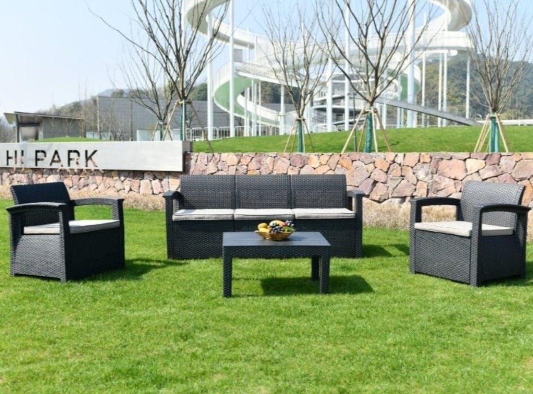 SEAGULL Outdoors Seagull Verona Table & Chair Set 5 Seater Grey (7141608947801)