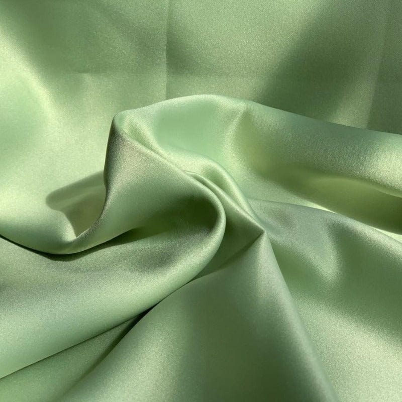 SATIN Dress Fabrics Pistachio Duchess Satin Fabric 150cm (4354051440729)