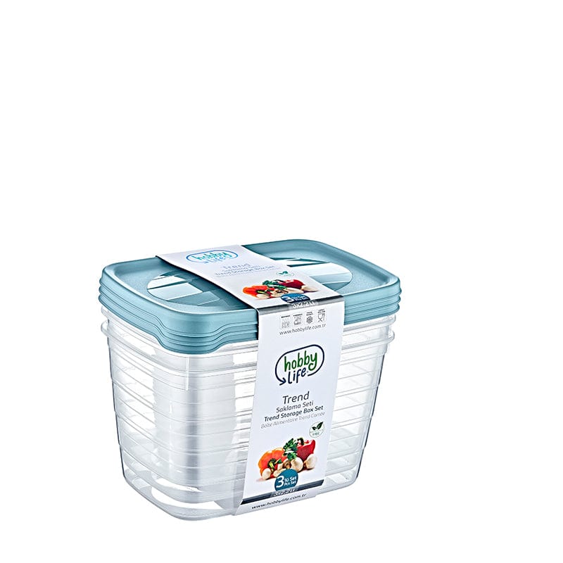Hobby Life Plasticware Deep Trend Storage Containers 3 X 2.2 L 02 0991 Set of 3 (7464832401497)