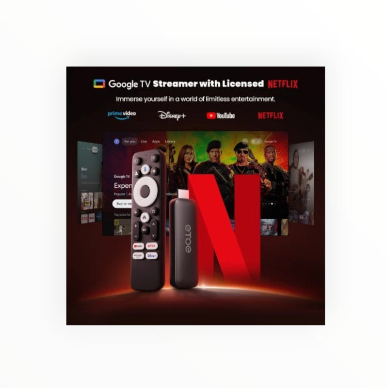 ETOE T2 Streaming Stick (8 GB, SoC Amlogic S805X2) 4K Google TV Stick 4K TV Box (8003665231961)