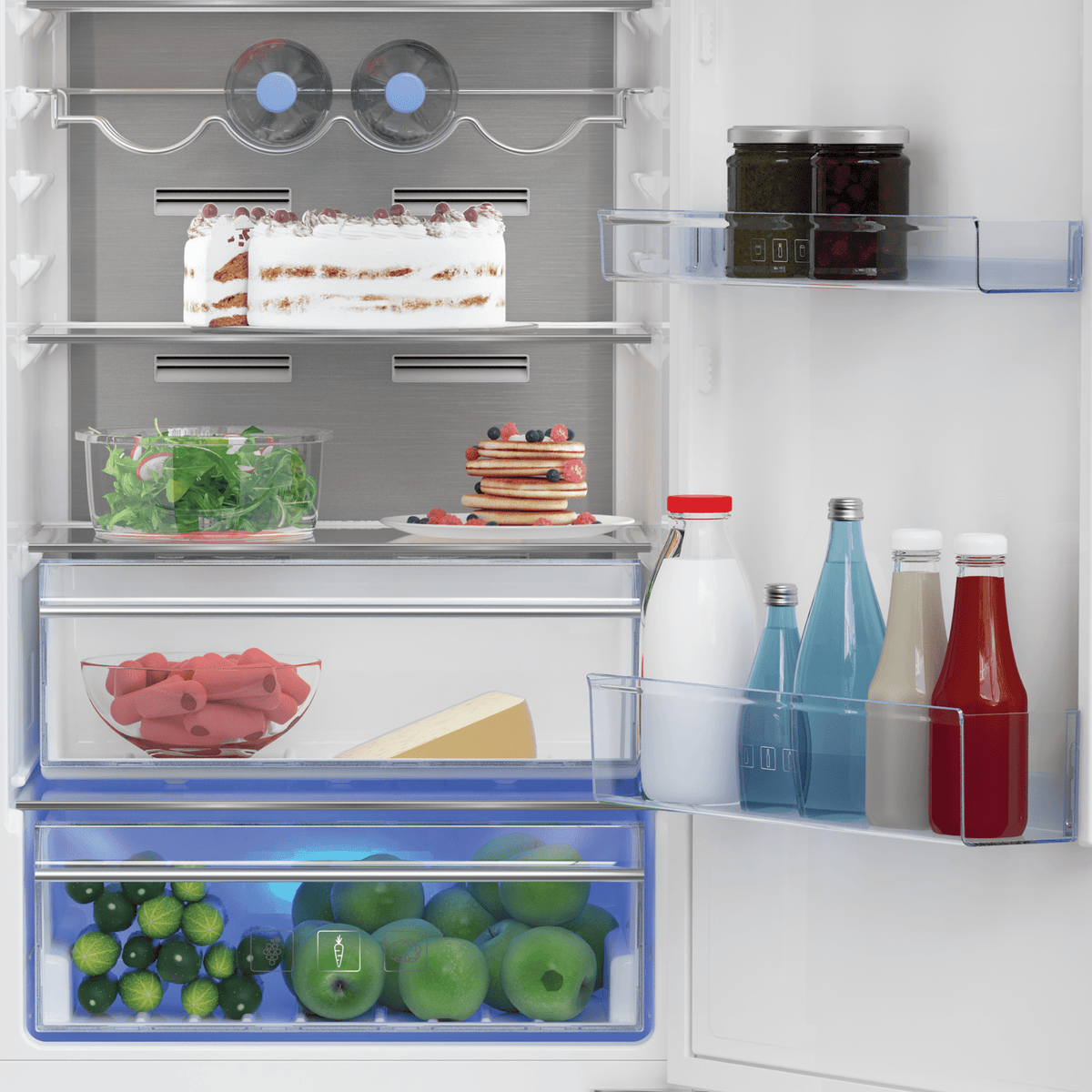 Beko Beko 275L White Combo integrated Fridge  Freezer BCNA275E3S (7048910798937)
