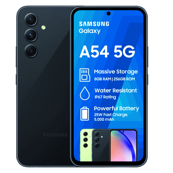 Samsung Smart Phones Samsung Galaxy A54 5G Black Incl Buds Live (Redeem via Samsung Members) (7285790703705)