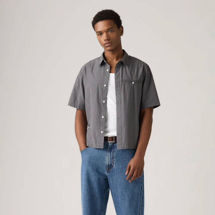 Levi's Men'S Short-Sleeve Zandt Cropped Shirt - Multi Colour